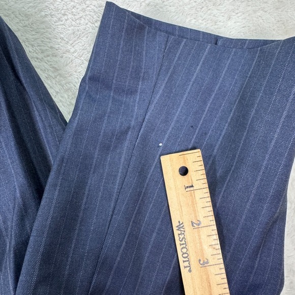 Jos A Bank Reserve Blazer Jacket Mens 48L Tailored Fit Navy Striped Wool Classic - Picture 12 of 15